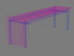 скамейка003 3D Модель