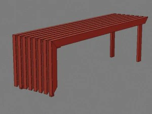 скамейка003 3D Модель