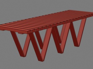 bench005 Model 3D