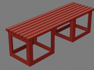 bench006 3D 模型