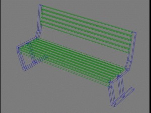 bench007 Model 3D