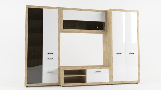 the cabinet is modular 3D Model .c4d .max .obj .3ds .fbx .stl .blend 