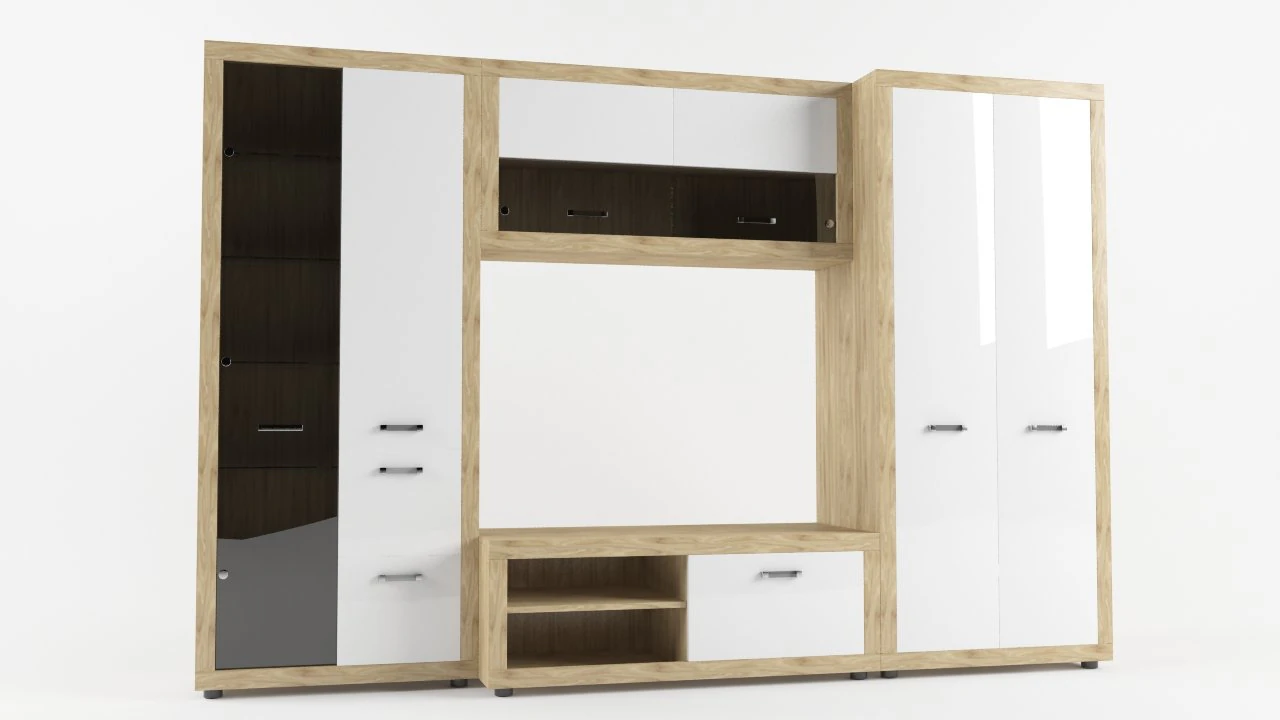 the cabinet is modular 3D Model .c4d .max .obj .3ds .fbx .stl .blend