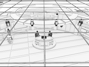 Virtual TV Studio News Set 27 3D 모델