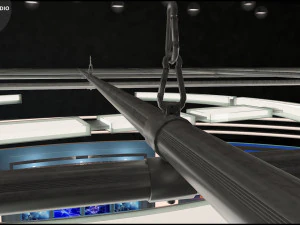 Virtual TV Studio News Set 27 3D Model