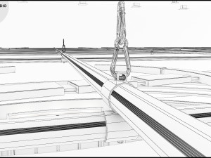 Virtual TV Studio News Set 27 3D 모델