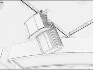 Virtual TV Studio News Set 27 3D Model