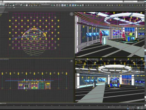 Virtual TV Studio News Set 27 3D Model