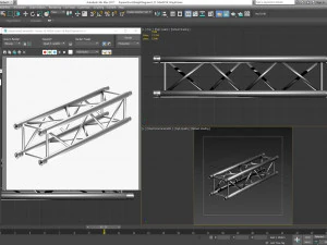 treli&ccedil;a quadrada segmento reto 21 Modelo 3D