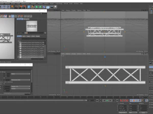 treli&ccedil;a quadrada segmento reto 21 Modelo 3D