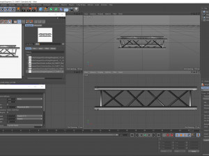 square truss straight segment 21 3D Model