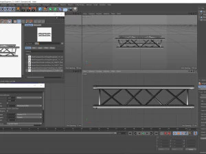 treli&ccedil;a quadrada segmento reto 21 Modelo 3D