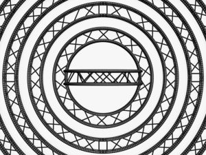 circle square truss modular collection - 10 pcs modular 3D Модель