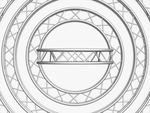 circle square truss modular collection - 10 pcs modular 3D Модель