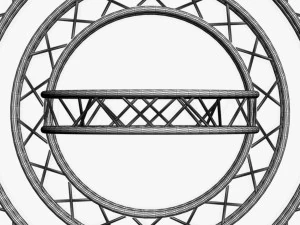 circle square truss modular collection - 10 pcs modular 3D Model