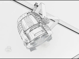 Virtual TV Studio News Set 1 3D Model