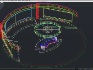 Virtual TV Studio News Set 1 3D Model