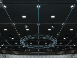 Virtual TV Studio News Set 3 Modello 3D