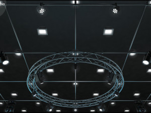 Virtual TV Studio News Set 3 Modello 3D