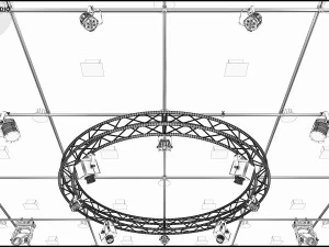 Virtual TV Studio News Set 3 3D Model