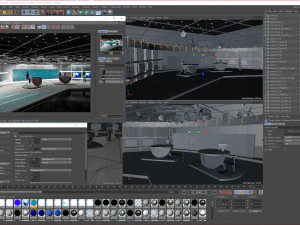 Virtual TV Studio News Set 3 3D Model