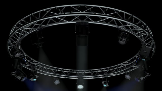 circle square truss 400cm-stage lights Modelo 3D .c4d .max .obj .3ds .fbx .stl .blend 