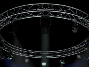 circle square truss 400cm-stage lights 3D Model