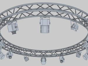 circle square truss 400cm-stage lights Modelo 3D