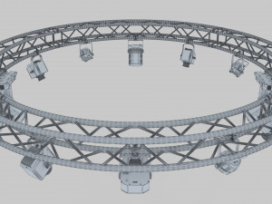 circle square truss 400cm-stage lights Modelo 3D