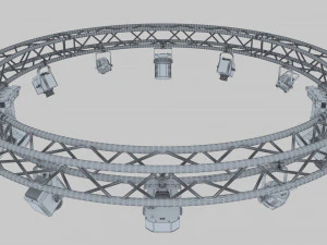circle square truss 400cm-stage lights 3D Model