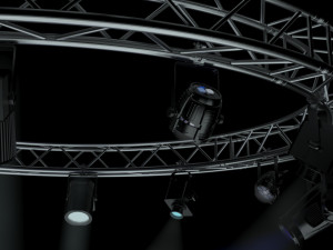 circle square truss 400cm-stage lights Modelo 3D