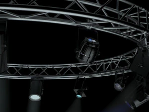 circle square truss 400cm-stage lights 3D Model