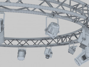 circle square truss 400cm-stage lights Modelo 3D
