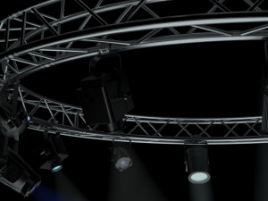 circle square truss 400cm-stage lights Modelo 3D