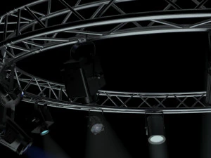 circle square truss 400cm-stage lights 3D Model