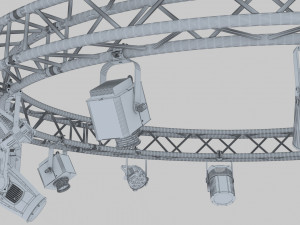 circle square truss 400cm-stage lights Modelo 3D
