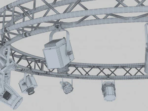 circle square truss 400cm-stage lights 3D Model