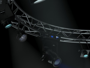 circle square truss 400cm-stage lights Modelo 3D