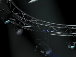 circle square truss 400cm-stage lights 3D Model