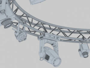 circle square truss 400cm-stage lights 3D Model