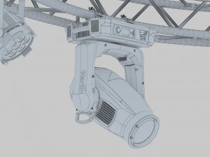circle square truss 400cm-stage lights 3D Model