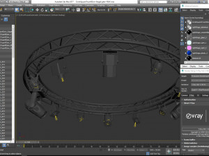 circle square truss 400cm-stage lights Modelo 3D