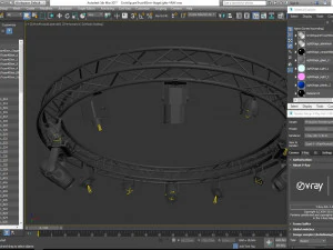 circle square truss 400cm-stage lights 3D Model