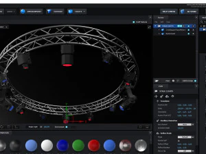 circle square truss 400cm-stage lights 3D Model