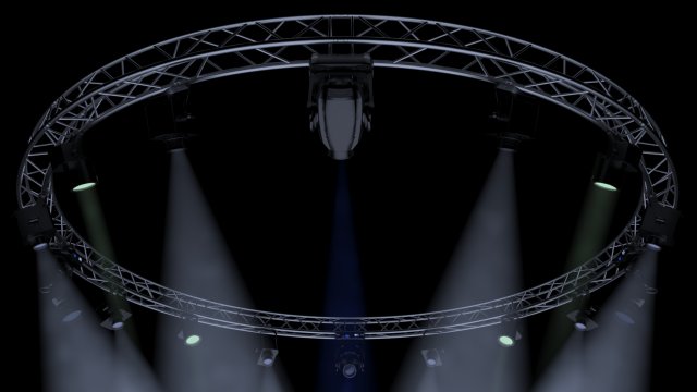 circle square truss 700cm-stage lights Modelo 3D .c4d .max .obj .3ds .fbx .stl .blend 