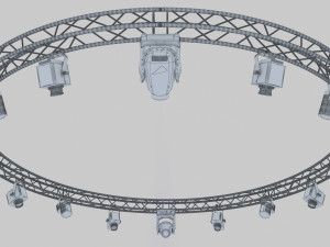 circle square truss 700cm-stage lights Modelo 3D