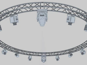 circle square truss 700cm-stage lights 3D Model