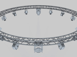 circle square truss 700cm-stage lights Modelo 3D