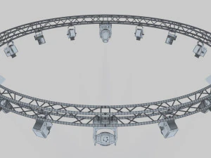 circle square truss 700cm-stage lights 3D Model