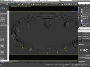 circle square truss 700cm-stage lights 3D Model